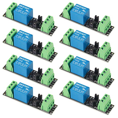 8er-Pack 3V 1-Kanal-Relais-Netzschaltermodul mit Optokoppler Optoisolierung High-Level-Trigger für IOT ESP8266-Entwicklungsboard