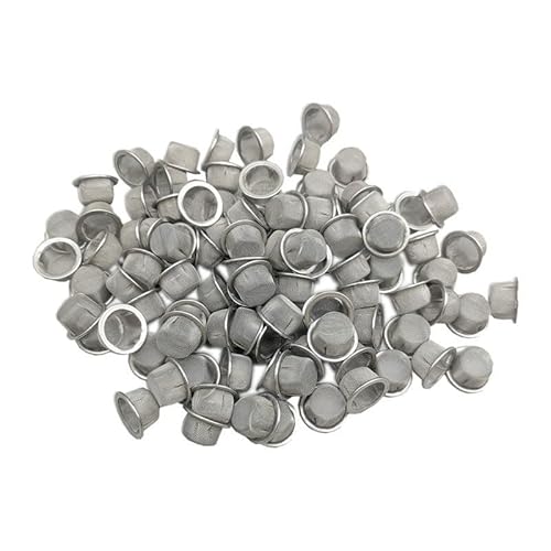 JWOO Filtersiebblatt 0,5 Zoll Filterkappe for petrochemische Zigarettenspitze Verbrennungshilfe Mesh Edelstahl Metallrohrsieb (Size : 0.5 Inch 40Pcs)