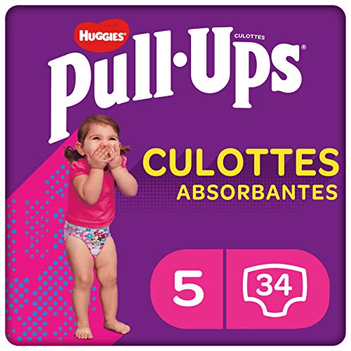 Huggies Pull Ups Explorers saugfähiges Höschen, Größe 5 – 1,5 bis 3 Jahre (12–17 kg), Mädchen 3 x 34