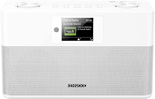 KENWOOD CR-ST80DAB-W Stereo-Kompaktradio (2 x 10 W RMS, Bassreflex Lautsprecher DAB+, UKW, Bluetooth, Line-In, Line-Out, Weckfunktion, Sleeptimer, TFT-Farbdisplay, Fernbedienung)