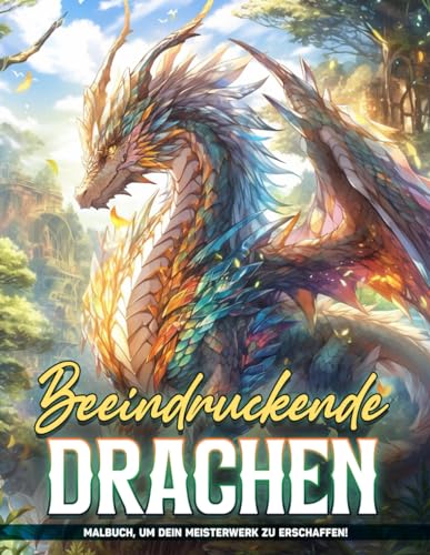 Beeindruckende Drachen Malbuch: Majestätische Drachenkunst Malvorlagen Fantasy Geschenke Zum Geburtstag, Entspannung, Stressabbau, Kreativität