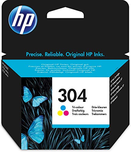 HP 304 (N9K05AE) Original Druckerpatrone Farbe für HP DeskJet 26xx, 37xx, HP ENVY 50xx ,Standard (1er Pack), Tricolor