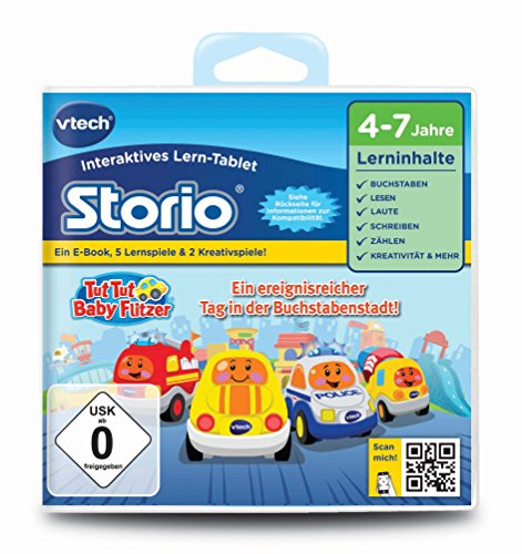 VTech 80-232504 - Lernspiel Tut Baby Flitzer, Buchstabenstadt (Storio 2, Storio 3S)