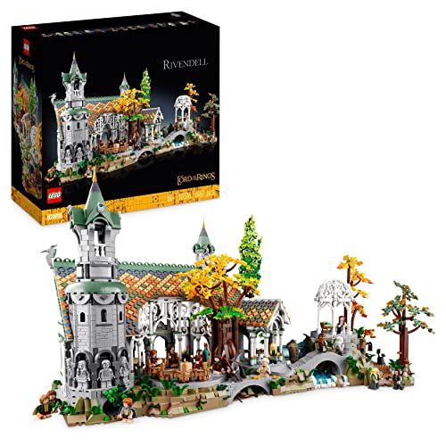 LEGO Icons DER Herr DER Ringe: BRUCHTAL, Großes Set für Erwachsene mit 15 Minifiguren, darunter Frodo, Sam und Bilbo Beutlin, baue das Tal von Mittelerde, EIN großes Set exklusiv bei Amazon 10316