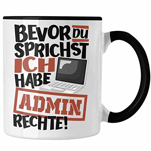 Trendation - IT Techniker Tasse IT Techniker Itler Admin Geschenkidee für IT-Profis (Schwarz)