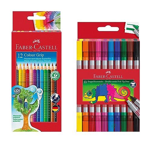 Faber-Castell 205072 - Stifte Set mit Filzstiften und Buntstiften, 22-teilig, für Kinder und Erwachsene