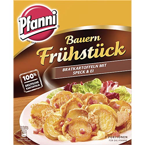 Pfanni Bauern Frühstück Kartoffelfertiggericht Bratkartoffeln mit Speck & Ei 100% deutsche Kartoffeln, 1 x 400 g