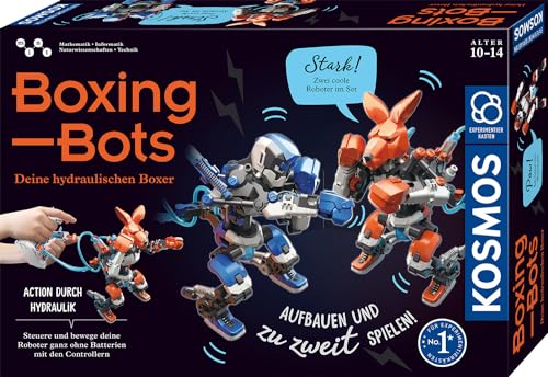 KOSMOS 621162 Boxing Bots - Das Roboter-Duell, Spielzeug Roboter für Kinder ab 10 Jahre, mit Joystick und Hydraulik-Technik die Roboter steuern, Experimentierkasten für Kinder ab 10 Jahre