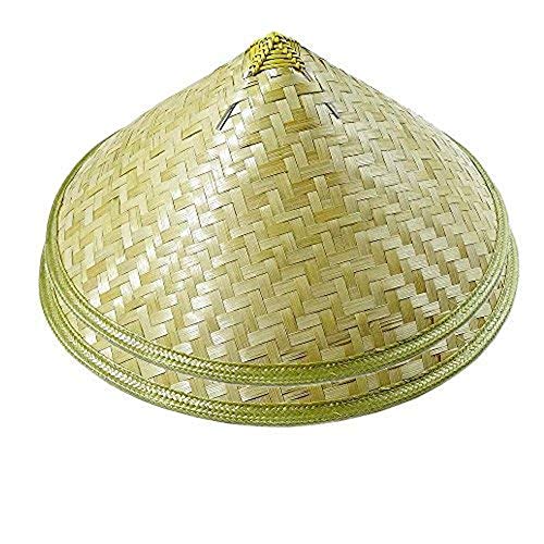 Zhou Langer traditioneller chinesischer Erwachsenenhut, orientalisch, für Garten, Eimerhut, Reishut, beige, 2 Stück