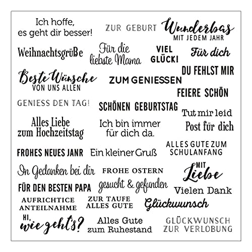 Deutsch Transparente Briefmarke, Silikon Stempel Set, Clear Stamps,DIY Scrapbooking Werkzeug Bastelei