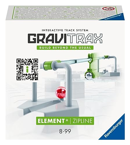 Ravensburger GraviTrax Element Zipline 27472 - Erweiterung für deine Kugelbahn - Murmelbahn und Konstruktionsspielzeug ab 8 Jahre