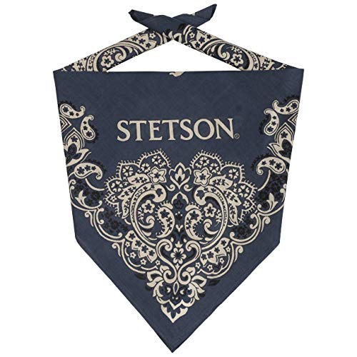 Stetson Paisley Bandana - Kopftuch aus 100% Baumwolle - Bandana mit klassischer Musterung - Für alle Jahreszeiten - Damen & Herren blau One Size