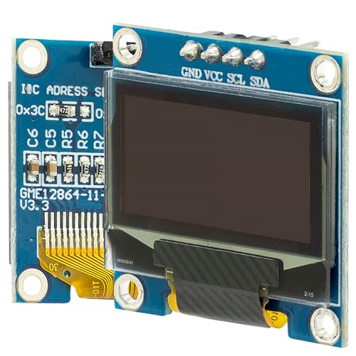 AZDelivery 0,96 Zoll OLED Display I2C - SSD1306 Chip 128 x 64 Pixel I2C Bildschirm Anzeigemodul mit weißen Zeichen - kompatibel mit Arduino und Raspberry Pi - inklusive E-Book