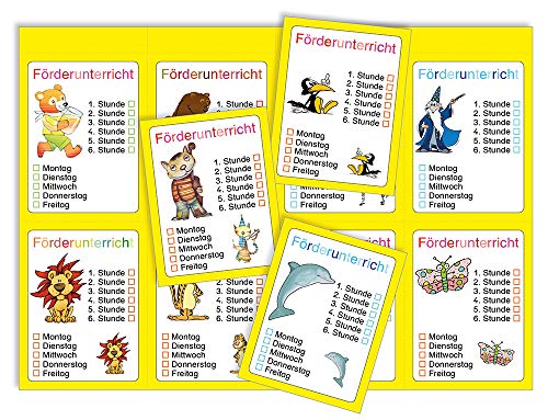 TimeTEX Förderunterrichts-Kärtchen - 48 Stück - Kartengröße: ca. 74 x 97,5 mm - 10840