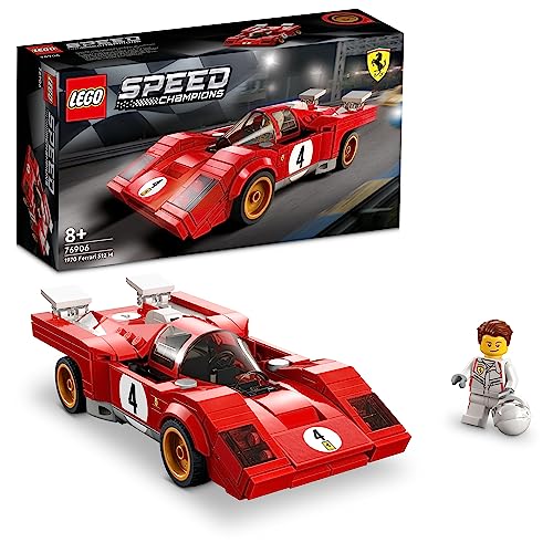 LEGO Speed Champions 1970 Ferrari 512 M Bausatz für Modellauto, Spielzeug-Auto, Rennwagen für Kinder, 2022 Kollektion 76906