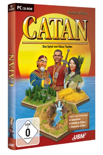 Catan Creators Edition: Das Spiel von Klaus Teuber. Für Windows XP + SP 3, Vista, Win7, Win8. Inklusive der Erweiterungen: Seefahrer, Städte und Ritter, Szenario-Editor