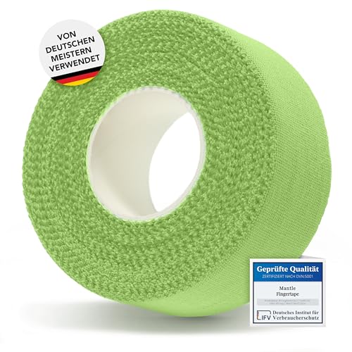 Mantle Fingertape 2,5cm x 10m 1 Rolle grün Klettern Bouldern Kampfsport Volleyball Handball Basketball Kraftsport Sporttape