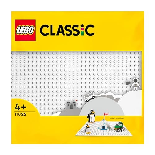 LEGO Classic Weiße Bauplatte, quadratische Grundplatte mit 32x32 Noppen als Basis Sets, Konstruktionsspielzeug 11026