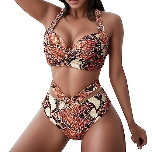 mädchen 10 Jahre Geschenkideen Dessous sexy Set Badeanzug mit Bein Roxy Damen Push up Bademantel Herren Adidas Sport Kleidung Frauen Bikini Hosen Bademoden große größen Bikini mit Braun Small