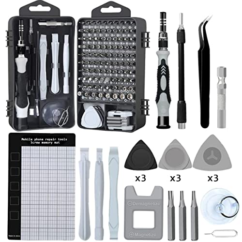 Feinmechaniker Werkzeug Set - Newlemo 122 in 1 Feinmechaniker Schraubendreher Set Mini Werkzeug mit Torx T2 T5 T6 T8 T9 - Handy Reparatur für Uhr PC Brille PS iPhone mit 1 Magnetische Pad