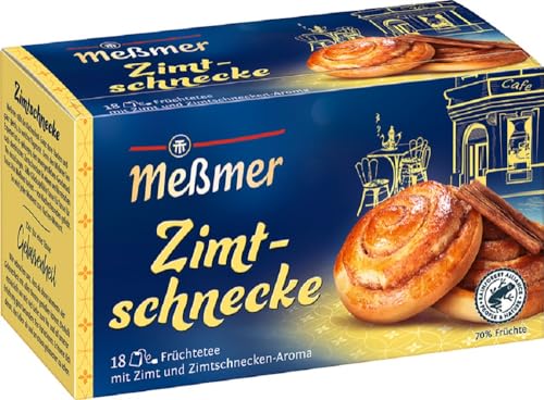 Meßmer Zimtschnecke | 18 Teebeutel | Vegan | Glutenfrei | Laktosefrei