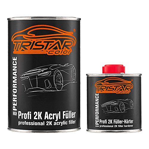 TRISTARcolor 2K High Solid Füller Set/Grundierung für Autolack grau - 1,3 kg Epoxyfüller & Härter