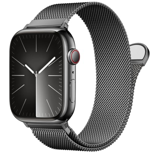 OULUOQI Ersatzarmband Kompatibel mit Apple Watch Armband 41mm 40mm 38mm 45mm 44mm 42mm 49mm Damen Herren, Einstellbar Metall Armbänder aus Edelstahl für iWatch Series Se Ultra 9 8 7 6 5 4 3 2 1