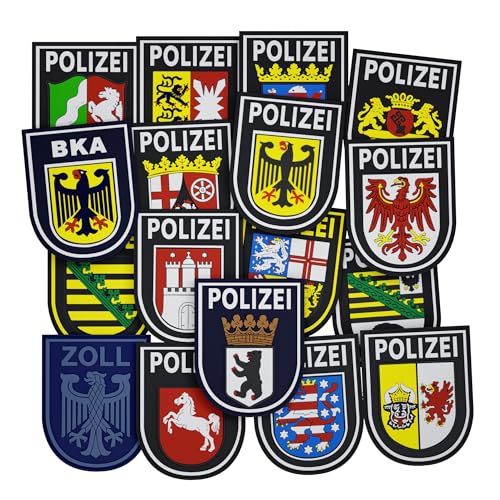 Patch Force - Polizei Patch (farbig) Bundespolizei (BPOL) - Als Abzeichen für Polizeiuniform, Schutzweste, Einsatztasche, Jacke oder Rucksack - 3D rubber klett patch