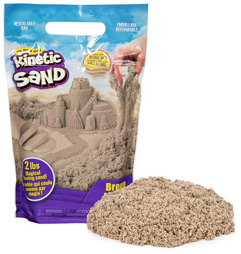 Kinetic Sand Beutel naturbraun, 907 g - magischer Spielsand aus Schweden, für entspanntes, kreatives Indoor-Sandspiel, für Kinder ab 3 Jahren