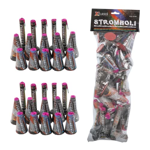 Xplode Stromboli 30 Stück Mega Fontänen Set Jugend Garten Feuerwerk Outdoor Kat F 1