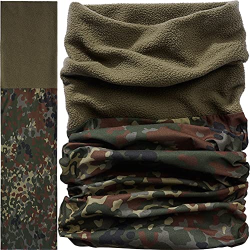 Brandit MULTIFUNKTIONSTUCH FLEECE WINTER SCHLAUCHSCHAL MUND-NASE-MASKE MOTORRAD, Farbe:Flecktarn