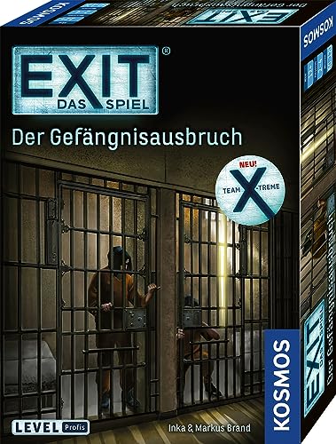 KOSMOS 683924 EXIT - Das Spiel - Der Gefängnisausbruch, Level: Profi, Team-Challenge in 2 Teams, Escape Room Spiel, EXIT Game ab 12 Jahre, EIN einmaliges Gesellschaftsspiel