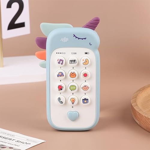 HugMiu Baby & Kleinkind Spielzeug Pädagogisches ABS Baby Spielzeug Telefon mit Ton und Musik Interaktive Lern handys Spielzeug für Alter 6 + Monate