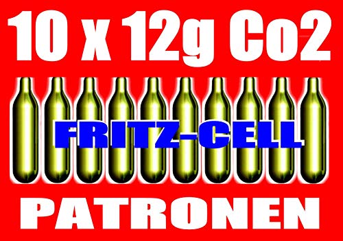 fritz-cell 10 12g Co2 Kapseln für Softair, Painball, Luftpistolen oder Luftgewehre