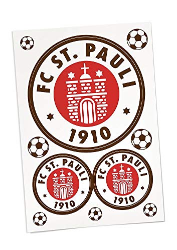 FC St. Pauli Aufkleber ** Logo ** 3er - Set