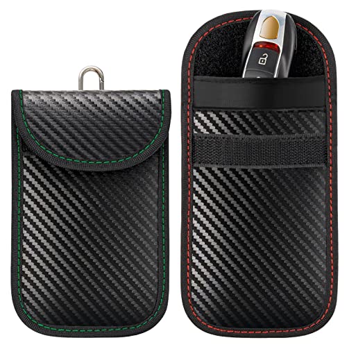 Keyless Go Schutz Autoschlüssel, 2 Pack Autoschlüssel Schutz Keyless Go Schutzhülle Faraday Tasche Funkschlüssel Abschirmung Schlüsseletui Schlüsseltasche