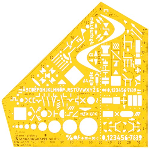 Standardgraph 8191 Schablone Stano-Winkel, 155 x 155 x 1,3 mm