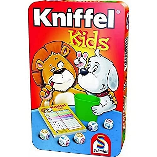 Schmidt Spiele 51245 Kniffel Kids, Bring mich mit Spiel in der Metalldose