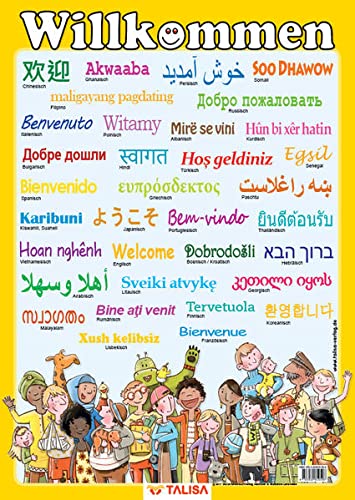 Multilinguales LernPOSTER "Willkommen": (in 35 Sprachen)