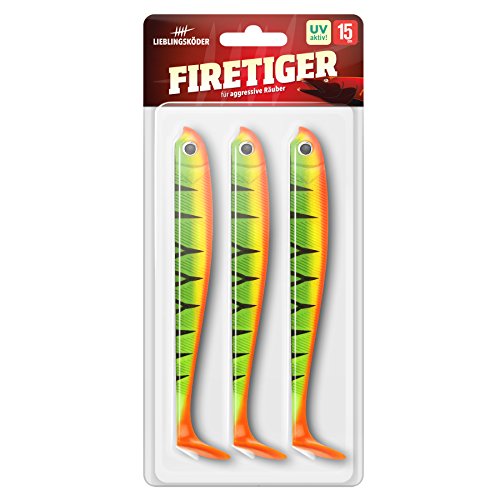 Lieblingsköder Gummifisch Firetiger 15cm