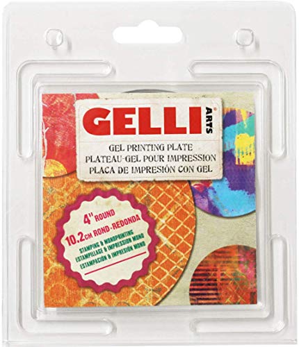 Gelli Arts 10,2 cm runder Teller, Acryl, durchsichtig, 4-inch