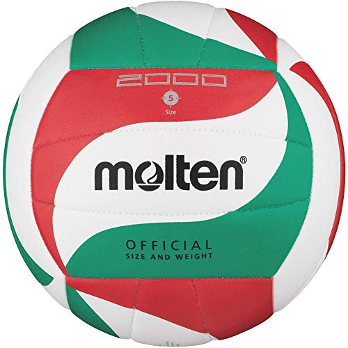 Molten V5M2000 Top Training Volleyball Gr. 5 Ball,Weiß/Grün/Rot,5