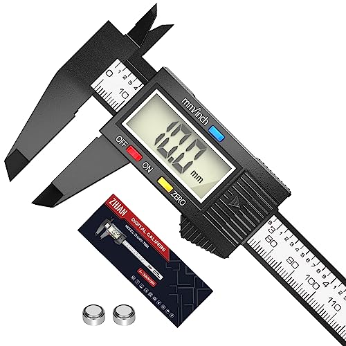 ZHJAN Messschieber Digital,Schieblehre Digital 0-150mm mit LCD-Display, IP54 spritzwassergeschützt, automatische Schließfunktion, Caliper für metrische/Zoll-Umrechnung