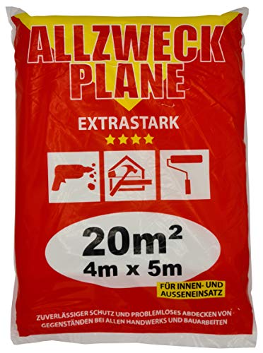 Jufol 10231 Allzweck-Plane 4 x 5 m, extra stark, für Innen- und Außeneinsatz