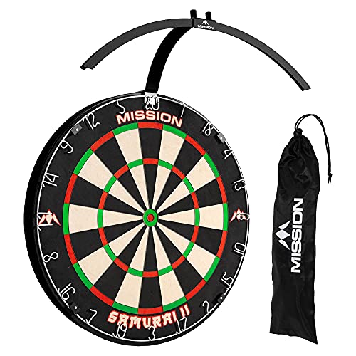 Mission Darts TOR100 Torus 100 Led-Dartboard-Licht, faltbares, tragbares Reise-Beleuchtungssystem, sandgestrahlt, schwarz