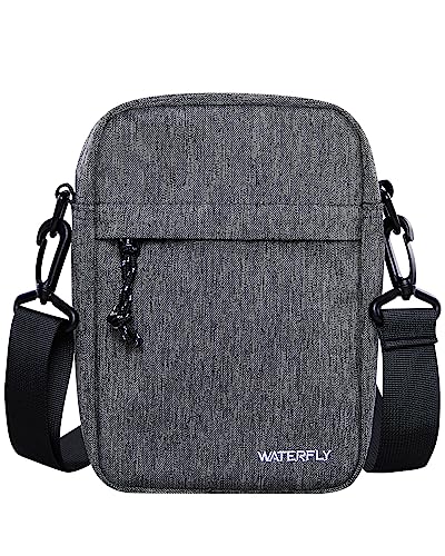 WATERFLY Umhängetasche Schultertasche Messenger Bag: Herrentasche Zum Umhängen Klein Herren Handy Sling Tasche Männer Shoulder Crossbag Brusttasche Damen Crossbody Handytasche