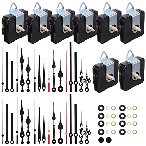 8-Teiliges Quarz-Uhrwerk, Nicht Tickendes, Leises Uhrwerk Mit 8 Uhrzeigern, Satz Für Uhrreparatur, Diy-Ersatz (13 Mm + 18 Mm)