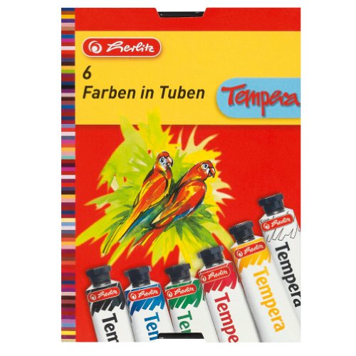 Herlitz 8643041 Temperafarben 6 Tuben je 16ml