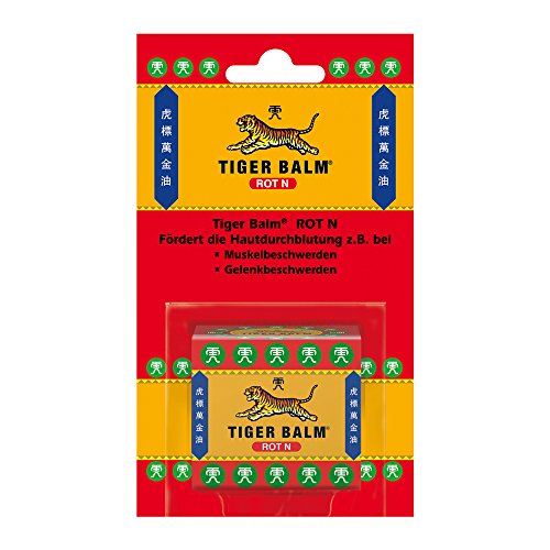 TIGER BALM ROT N - Natürlicher Balsam zur Förderung der Hautdurchblutung - Einreibung mit hochwertigen ätherischen Ölen - 19,4 g