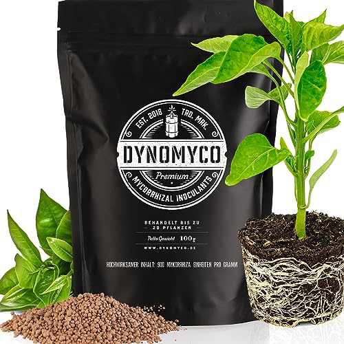 Mykorrhiza-Impfmittel von DYNOMYCO - Hochleistungsstämme - Konzentrierte Formel - Verbessert die Nährstoffaufnahme - Steigert den Pflanzenertrag (3.5 Oz/Up to 20 Plants)